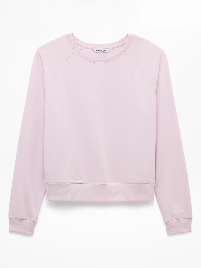 Airy Cotton Terry Crew Sweatshirt