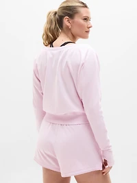 Airy Cotton Terry Boat Neck Sweatshirt