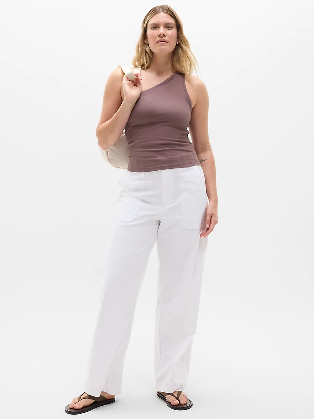 Signature Rib Asym One Shoulder Support Top