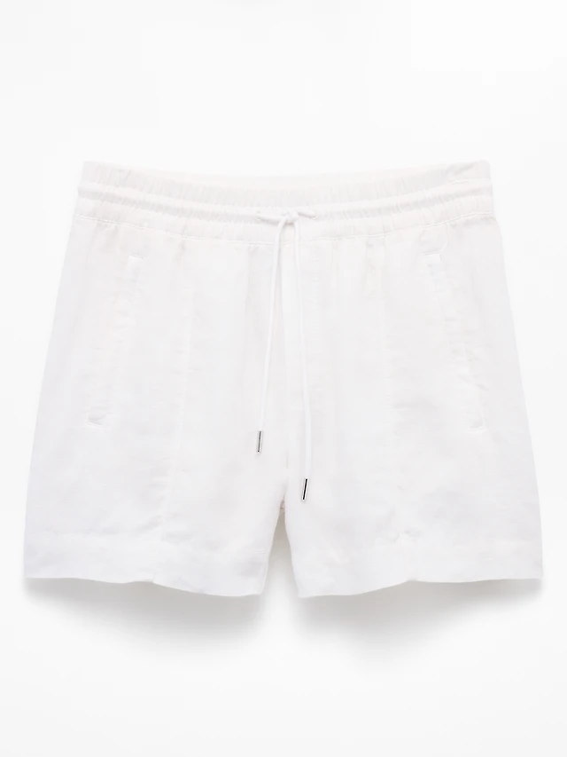 Retreat Linen Mid Rise 4" Short