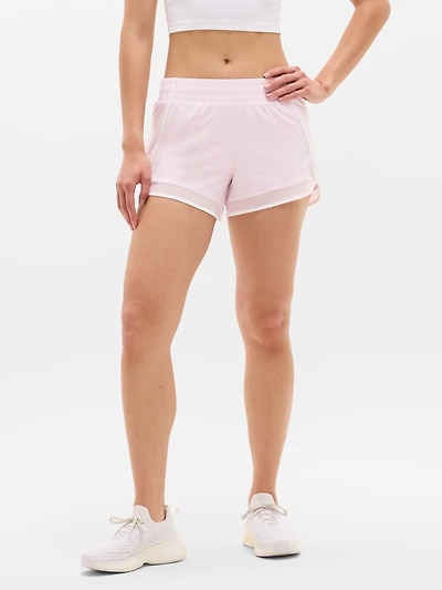 Mesh Racer Run Mid Rise 4" Short