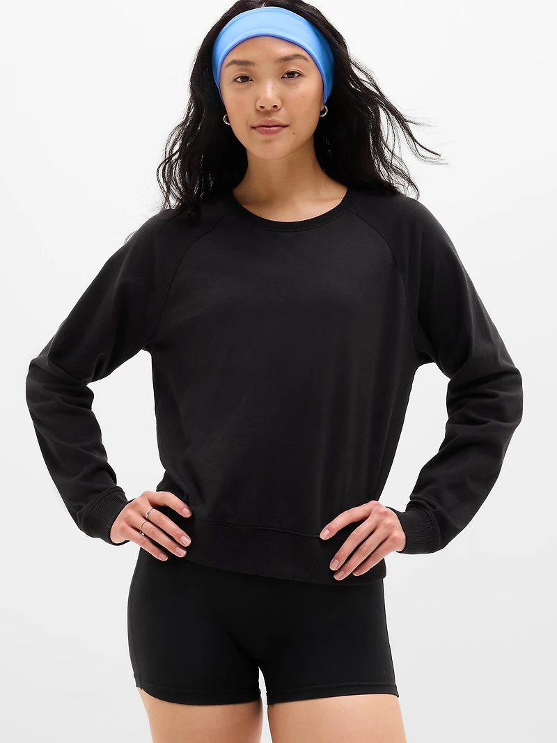 Airy Cotton Terry Crew Sweatshirt