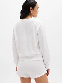 Airy Cotton Terry Crew Sweatshirt