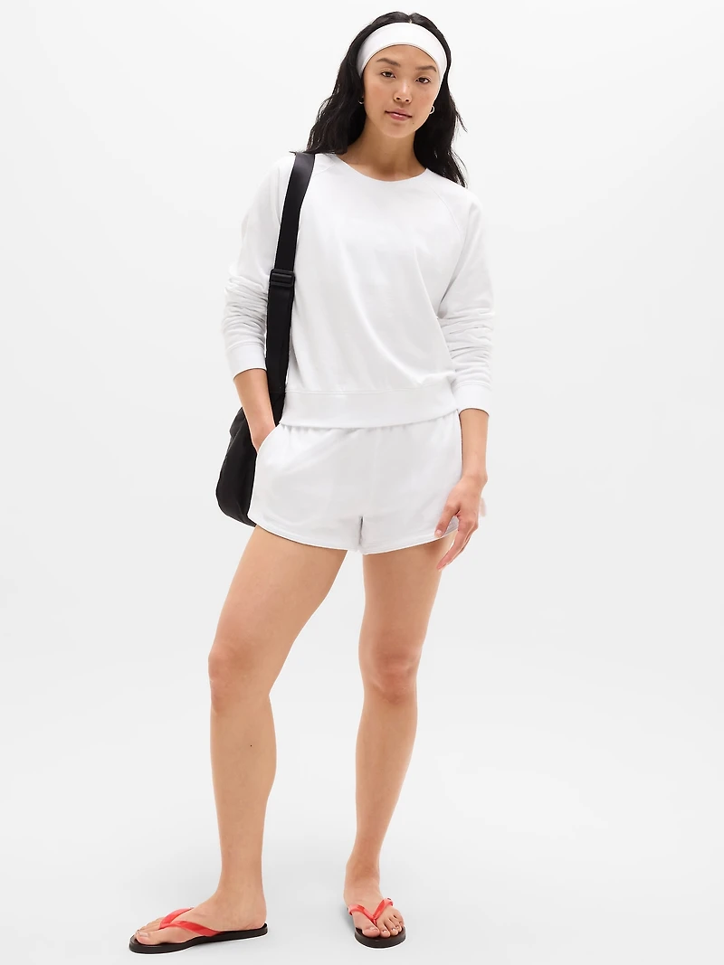 Airy Cotton Terry Crew Sweatshirt