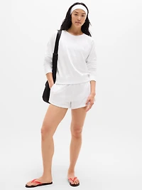 Airy Cotton Terry Crew Sweatshirt