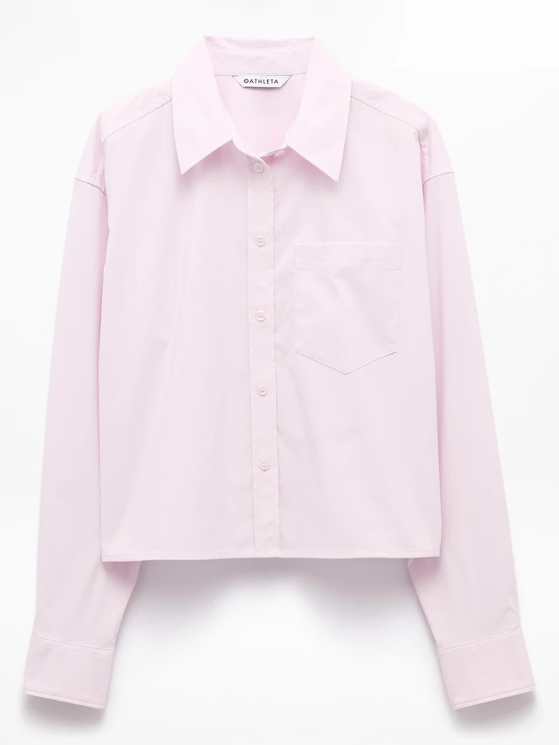 Midday Cropped Poplin Shirt
