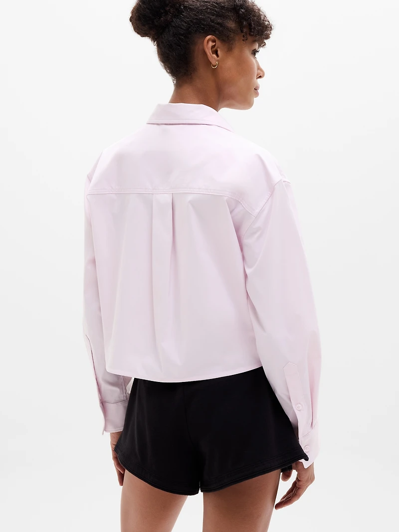 Midday Cropped Poplin Shirt