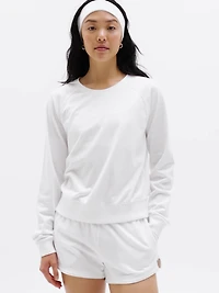 Airy Cotton Terry Crew Sweatshirt