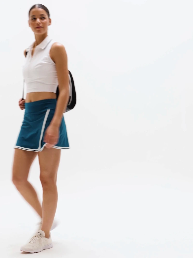 Crosscourt High Rise Tipped 14" Skort