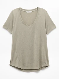 Breezy Scoop V-Neck Tee