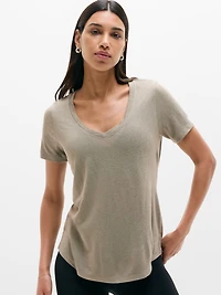 Breezy Scoop V-Neck Tee