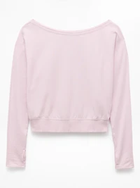Airy Cotton Terry Boat Neck Sweatshirt