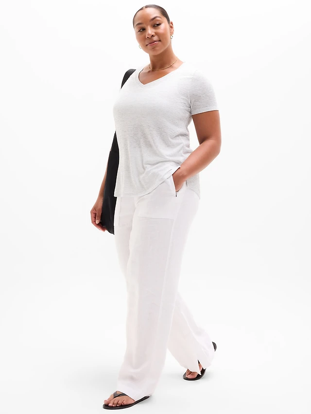 Breezy Scoop V-Neck Tee