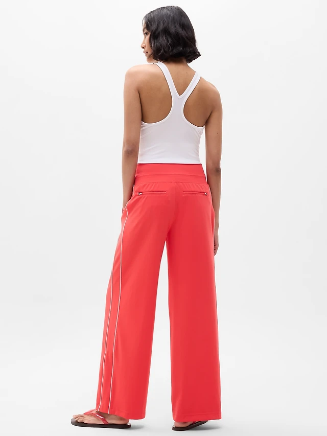 Venice High Rise Track Stripe Wide Leg Pant