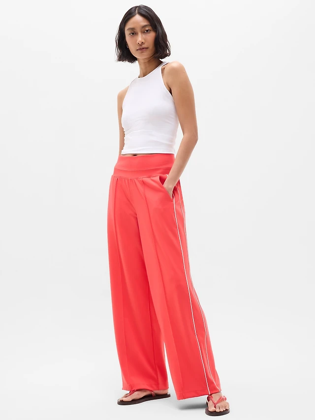Venice High Rise Track Stripe Wide Leg Pant