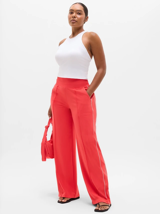 Venice High Rise Track Stripe Wide Leg Pant