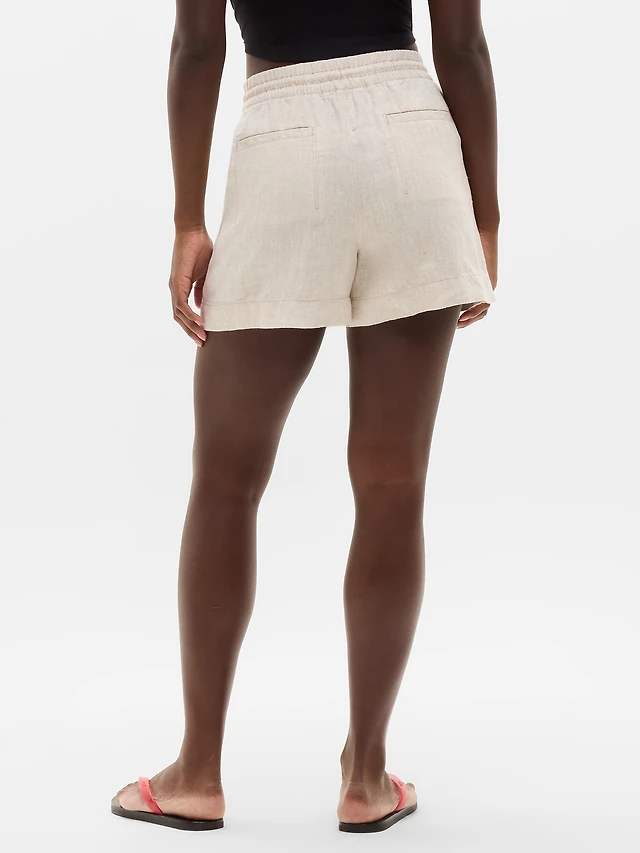 Retreat Linen Mid Rise 4" Short