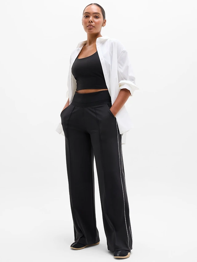 Venice High Rise Track Stripe Wide Leg Pant