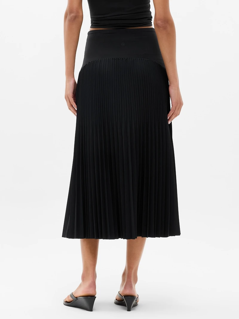 Featherweight Plissé Midi Skirt