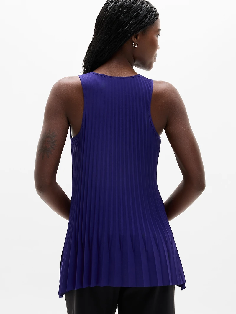 Featherweight Plissé Tank
