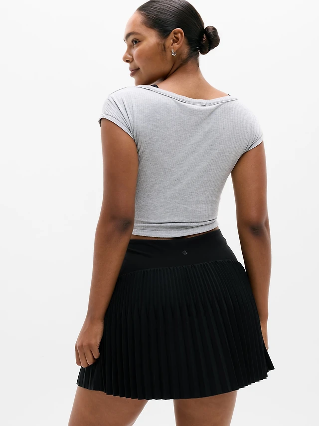 Featherweight Plissé Skort