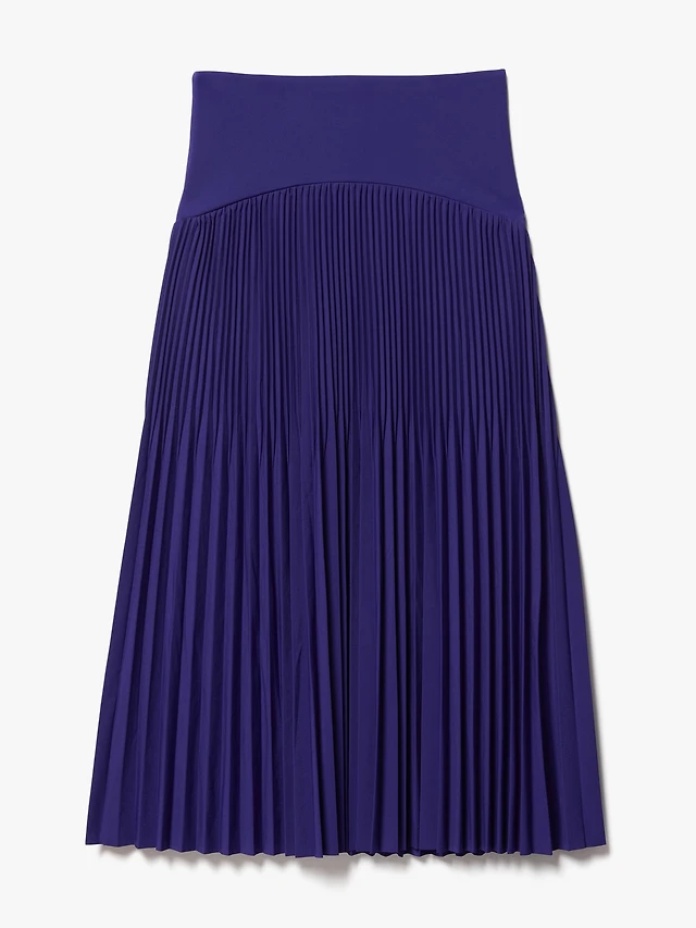 Featherweight Plissé Midi Skirt
