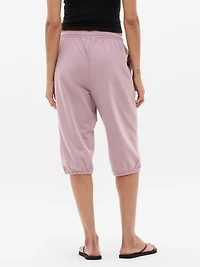 Airy Cotton Terry Snow Wash Capri