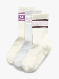 Athleta Girl Everyday Crew Sock 3-Pack