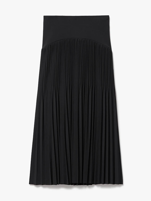 Featherweight Plissé Midi Skirt