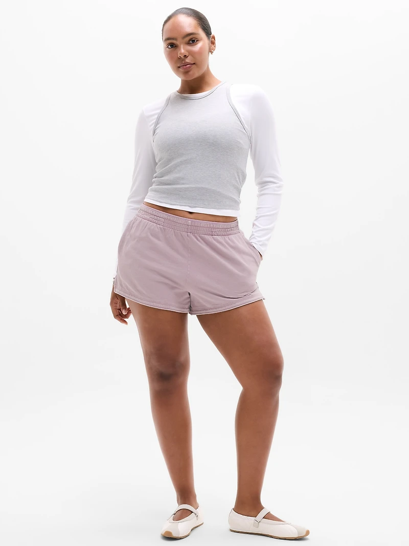 Airy Cotton Terry Snow Wash Shortie