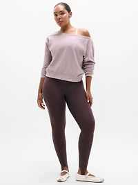 Airy Cotton Terry Snow Wash Boat Neck Sweatshirt