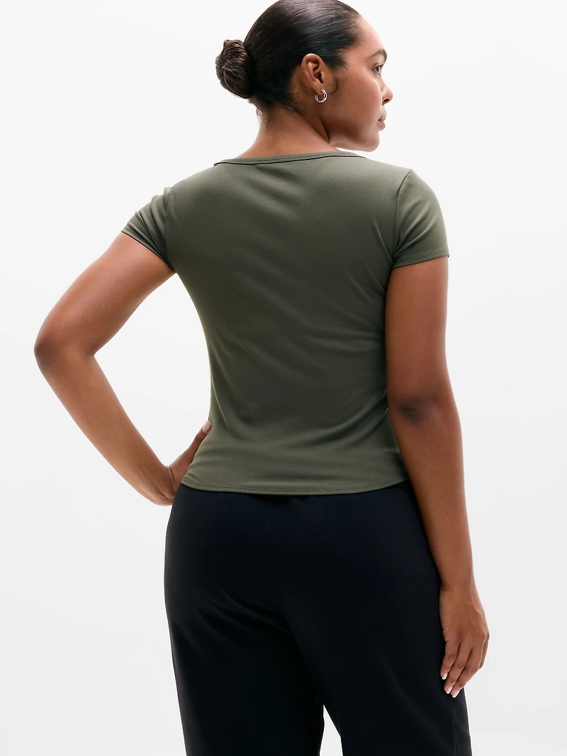 Signature Rib Scoop Tee