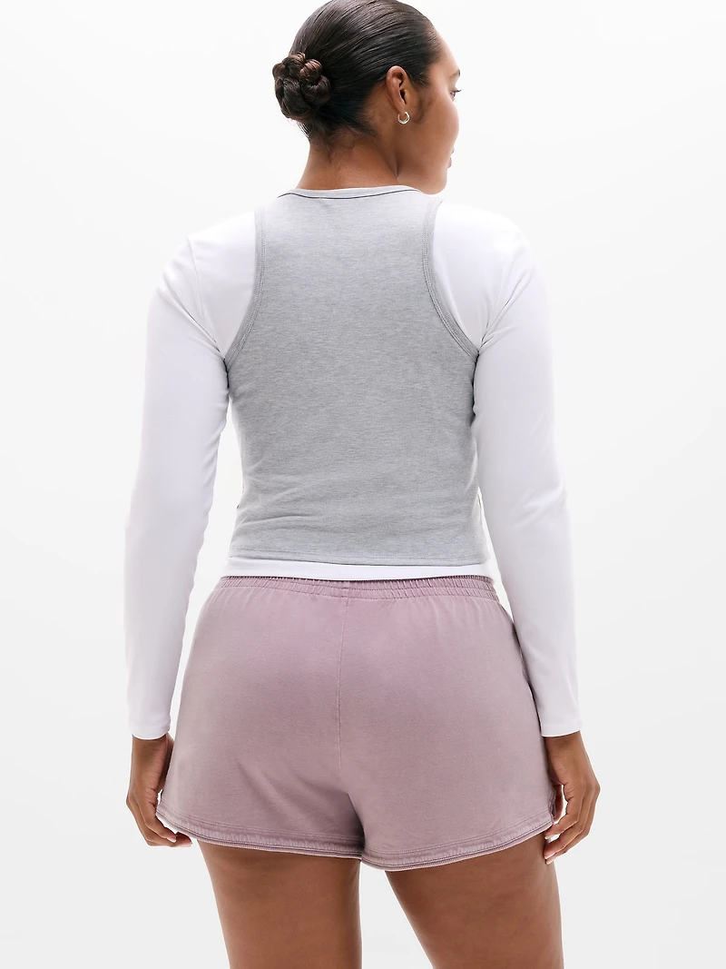 Airy Cotton Terry Snow Wash Shortie
