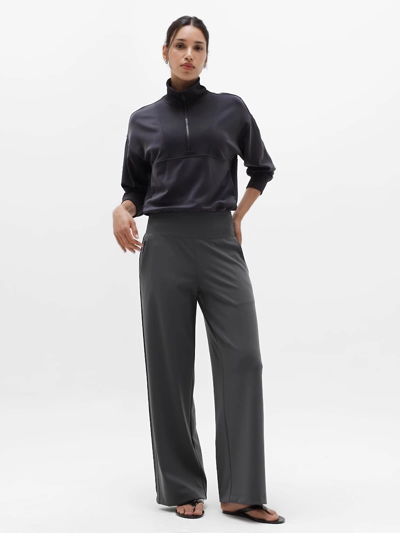 Venice Pintuck High Rise Wide Leg Pant