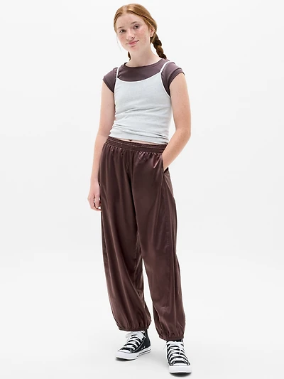 Athleta Girl Run Free Satin Bubble Pant