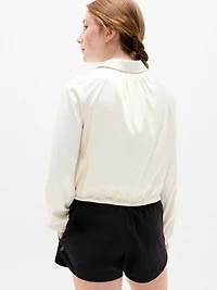 Athleta Girl Pleat Perfect Satin Jacket