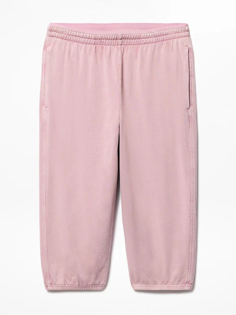 Airy Cotton Terry Snow Wash Capri
