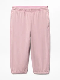 Airy Cotton Terry Snow Wash Capri