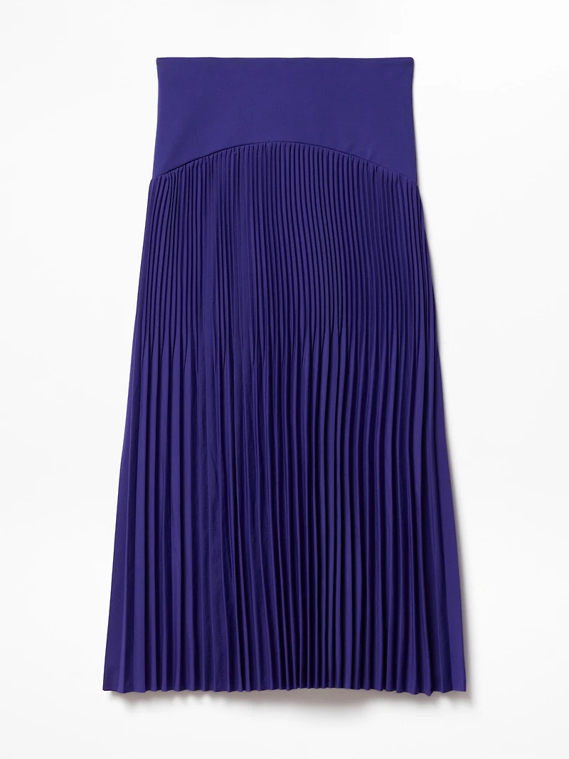 Featherweight Plissé Midi Skirt