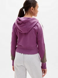 Athleta Girl All Day Colorblock Full Zip Shrunken Hoodie
