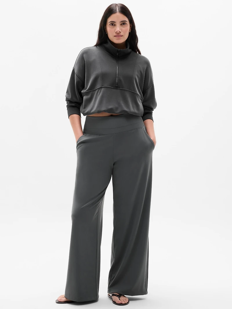 Venice Pintuck High Rise Wide Leg Pant