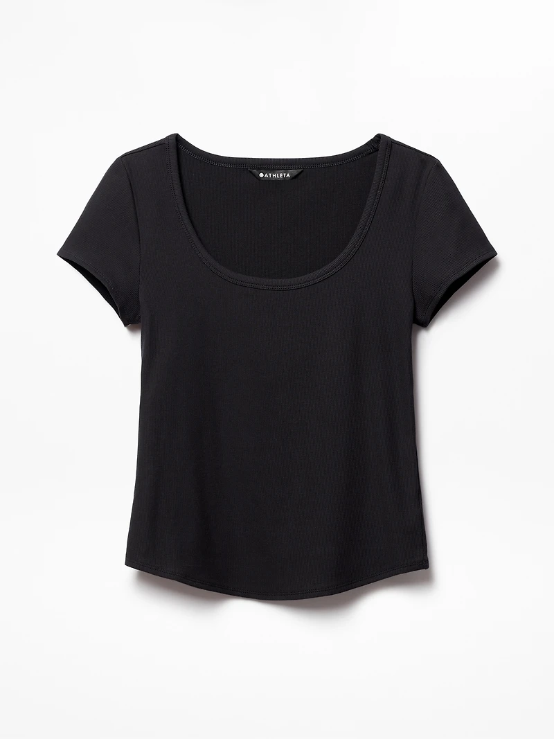 Signature Rib Scoop Tee