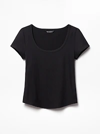 Signature Rib Scoop Tee