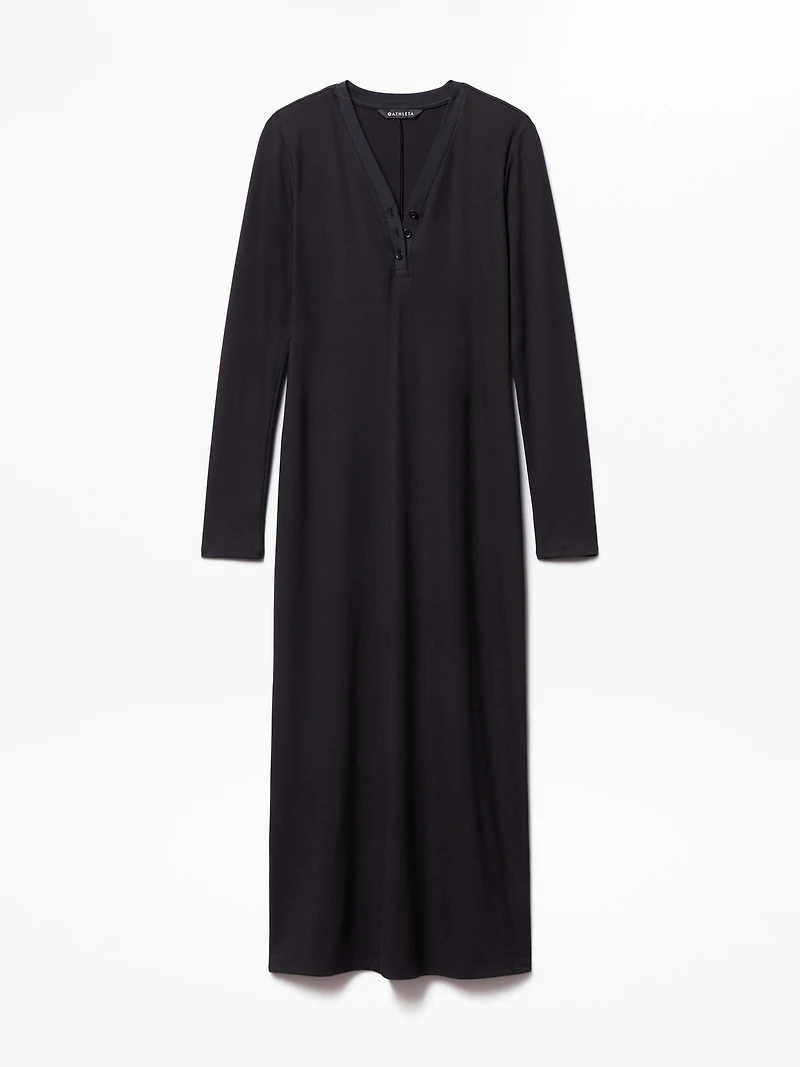 Signature Rib Long Sleeve Maxi Dress