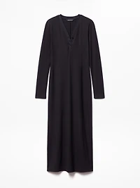 Signature Rib Long Sleeve Maxi Dress