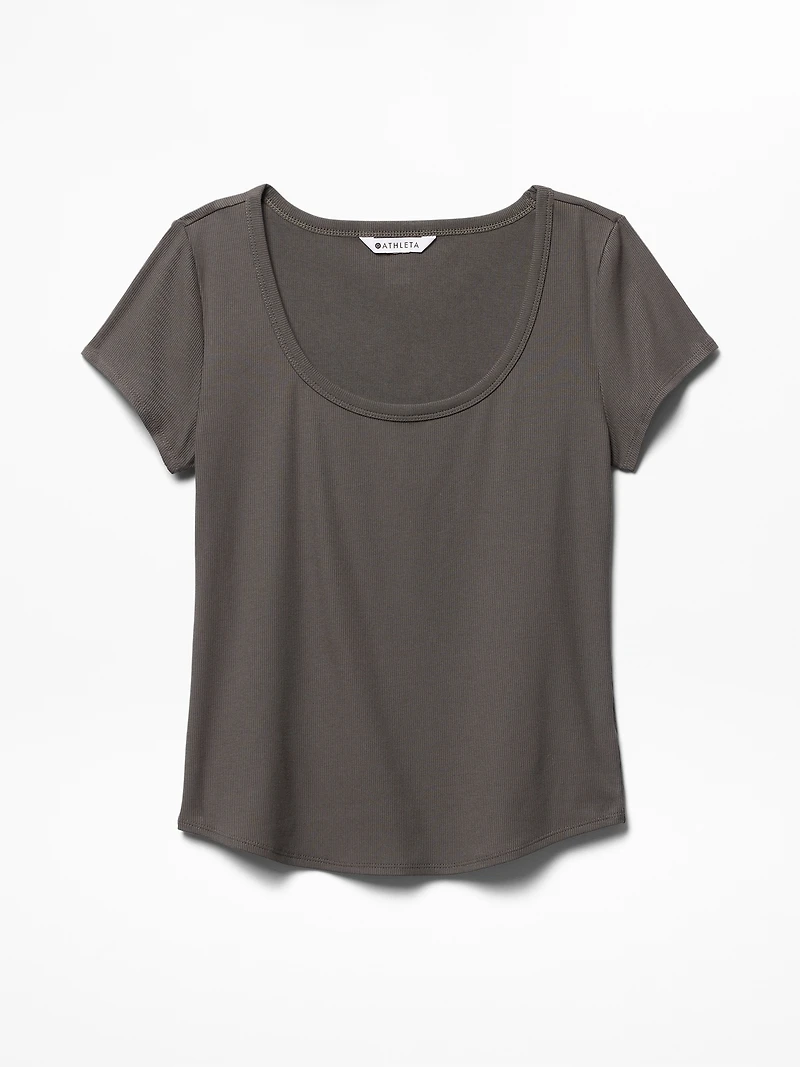 Signature Rib Scoop Tee