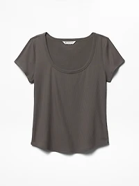 Signature Rib Scoop Tee