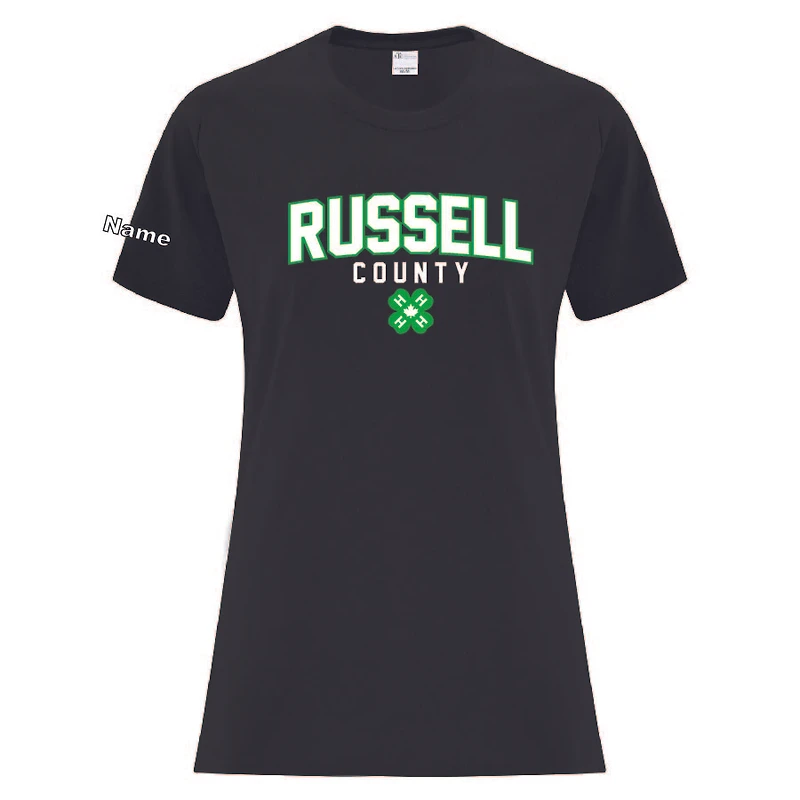 RUSSELL COUNTY ATC1000L ADULT LADIES TSHIRT (BLACK)