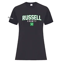 RUSSELL COUNTY ATC1000L ADULT LADIES TSHIRT (BLACK)