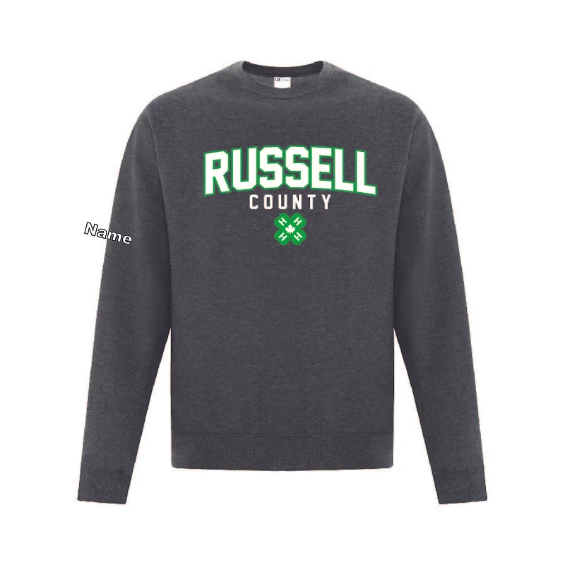 RUSSELL COUNTY ATCF2400 CREWNECK SWEATSHIRT (DARK HEATHER GREY)